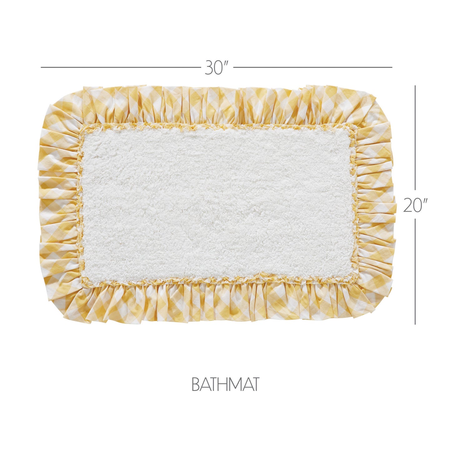 Annie Buffalo Yellow Check Bathmat 20x30