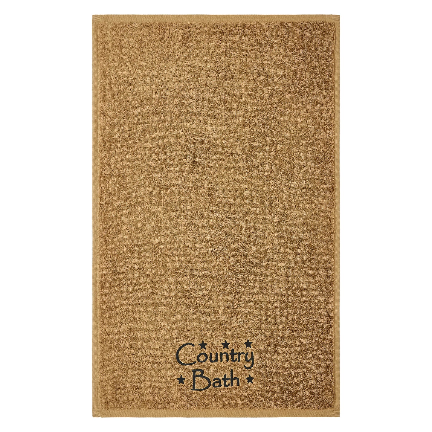 Black Country Bath Stars Tan Hand Towel Set of 2 16x26