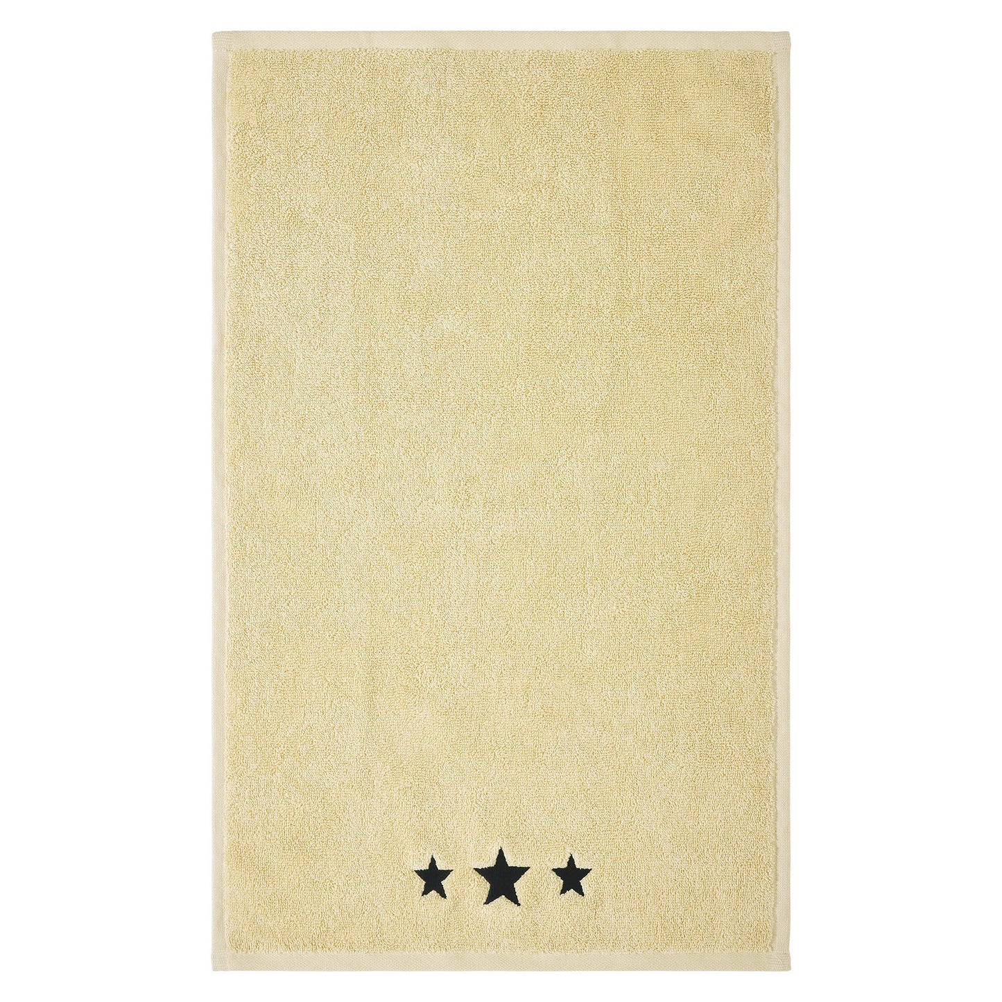 Black Stars Creme Hand Towel Set of 2 16x26
