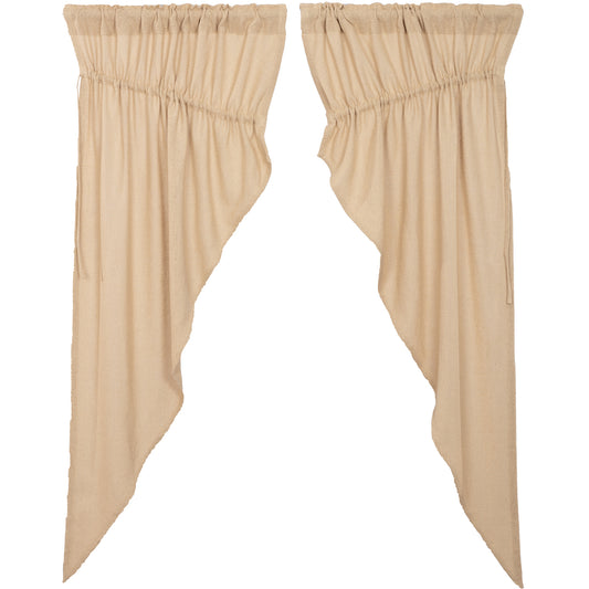Burlap Vintage Prairie Short Panel Set of 2 63x36x18