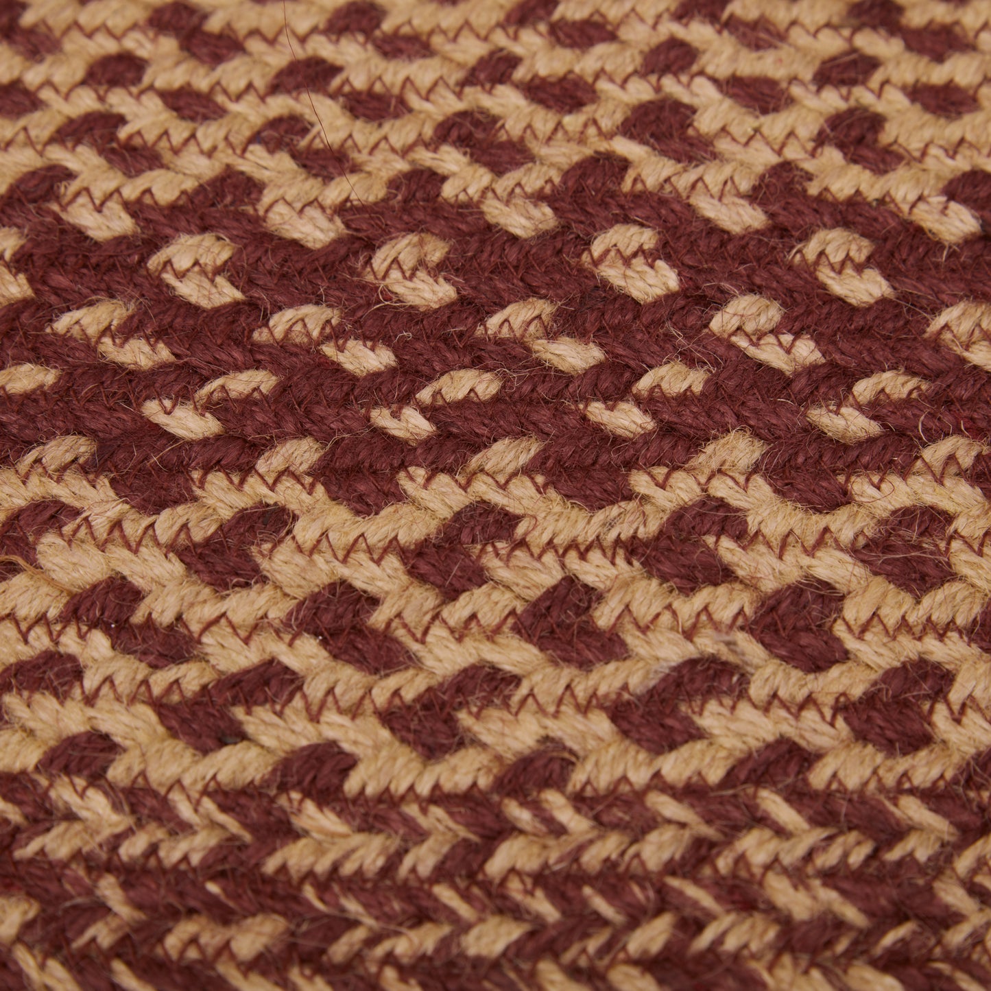 Burgundy Tan Jute Rug Rect 24x36