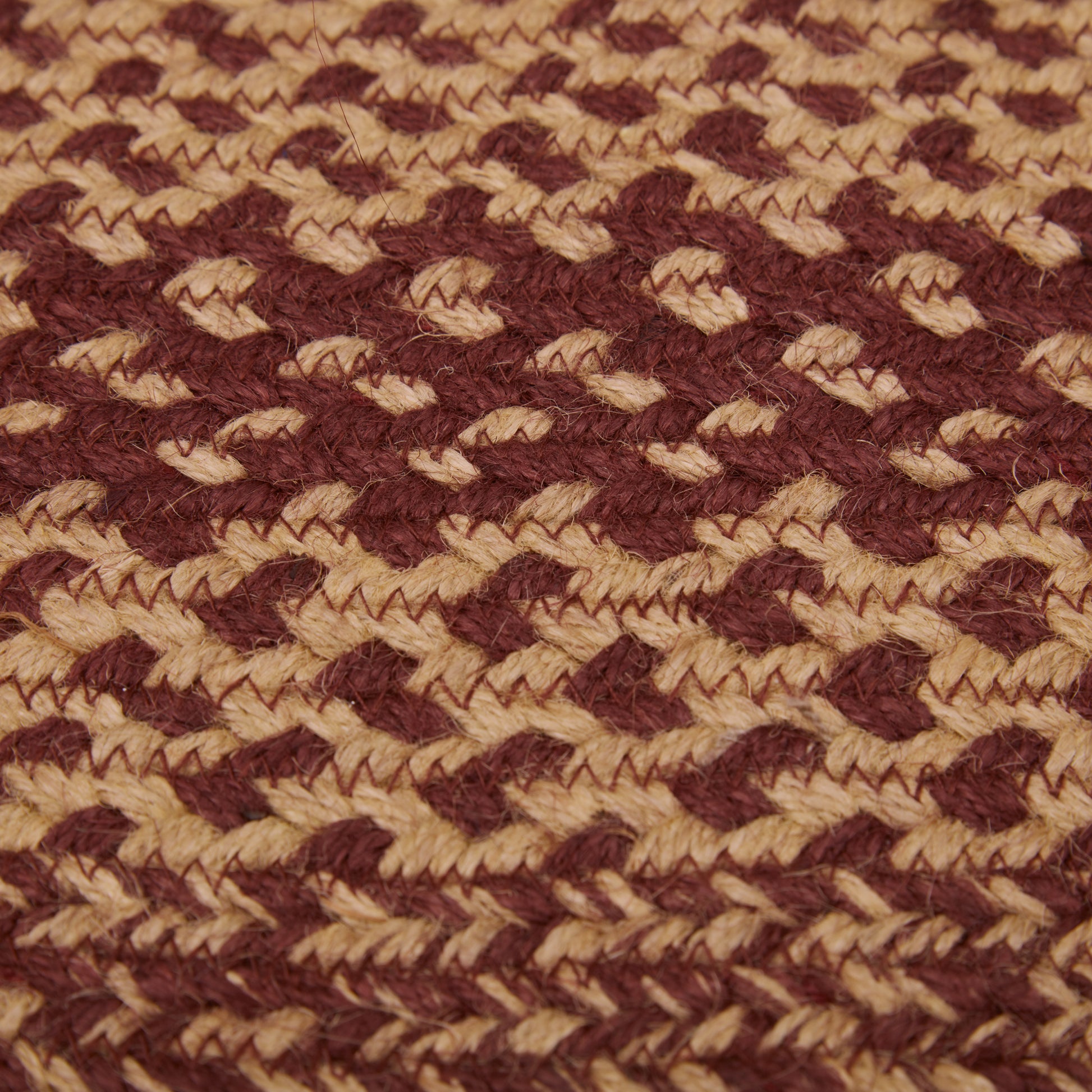 Burgundy Tan Jute Rug Rect 24x36
