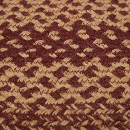 Burgundy Tan Jute Rug Rect 24x36