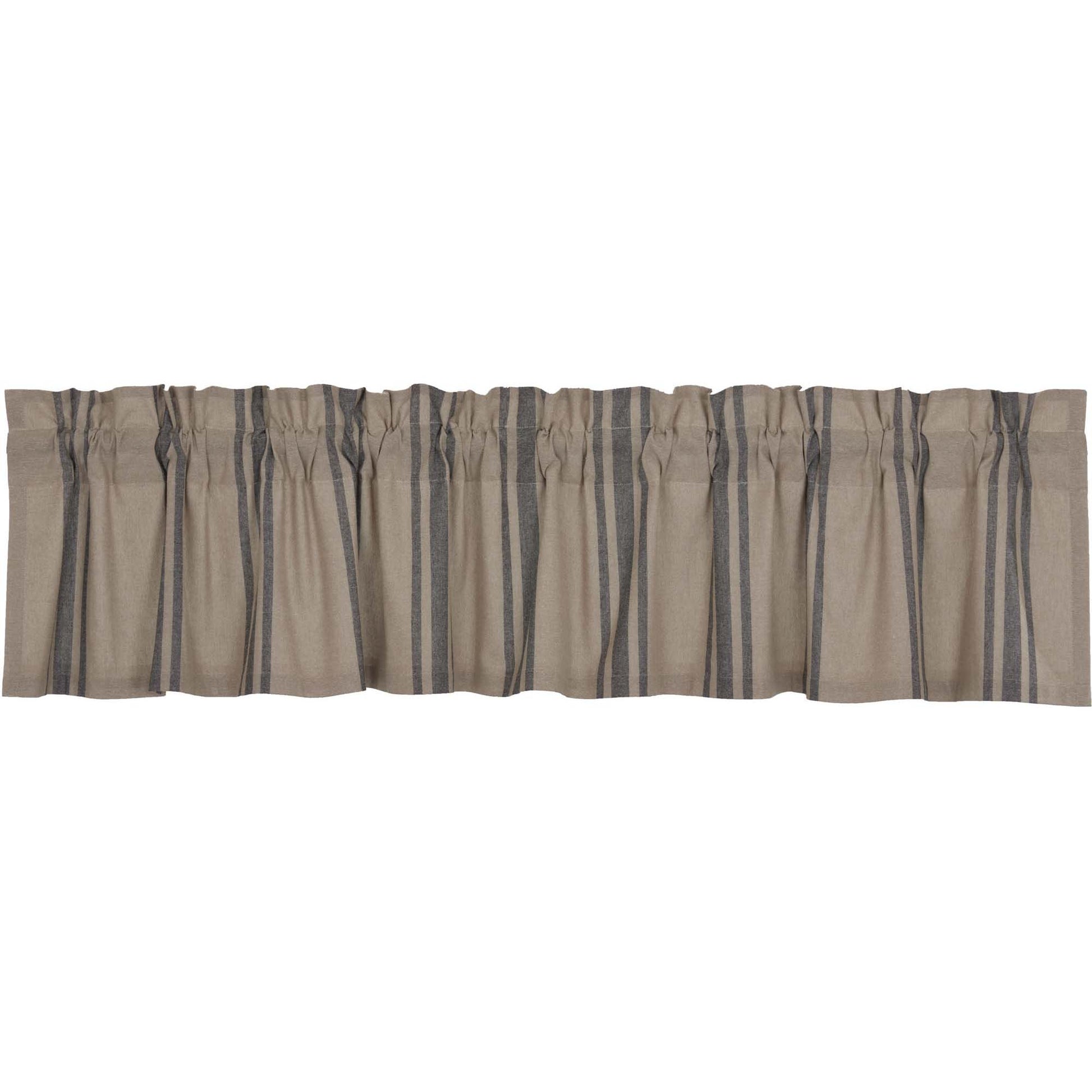 Grain Sack Charcoal Valance 16x90