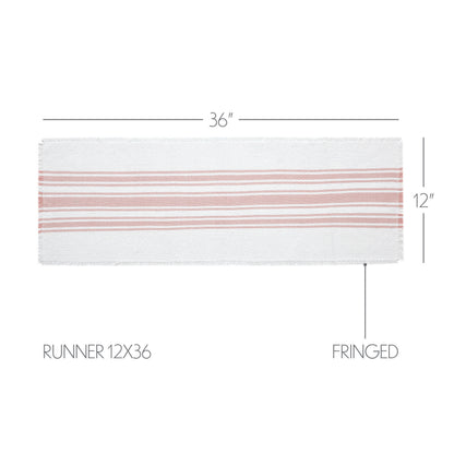 Antique White Stripe Coral Indoor/Outdoor Runner 12x36