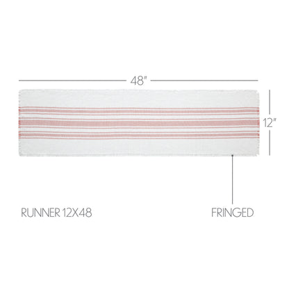 Antique White Stripe Coral Indoor/Outdoor Runner 12x48