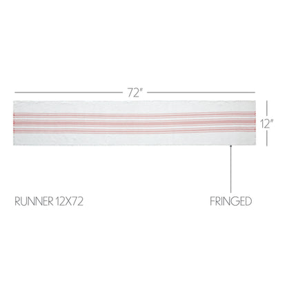 Antique White Stripe Coral Indoor/Outdoor Runner 12x72