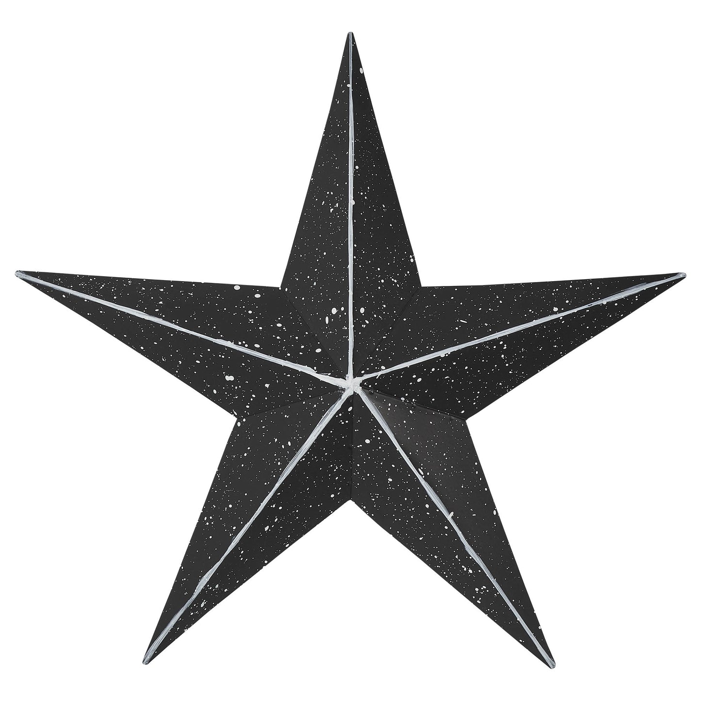 Metal Star Speckled Distressed Black 12x12