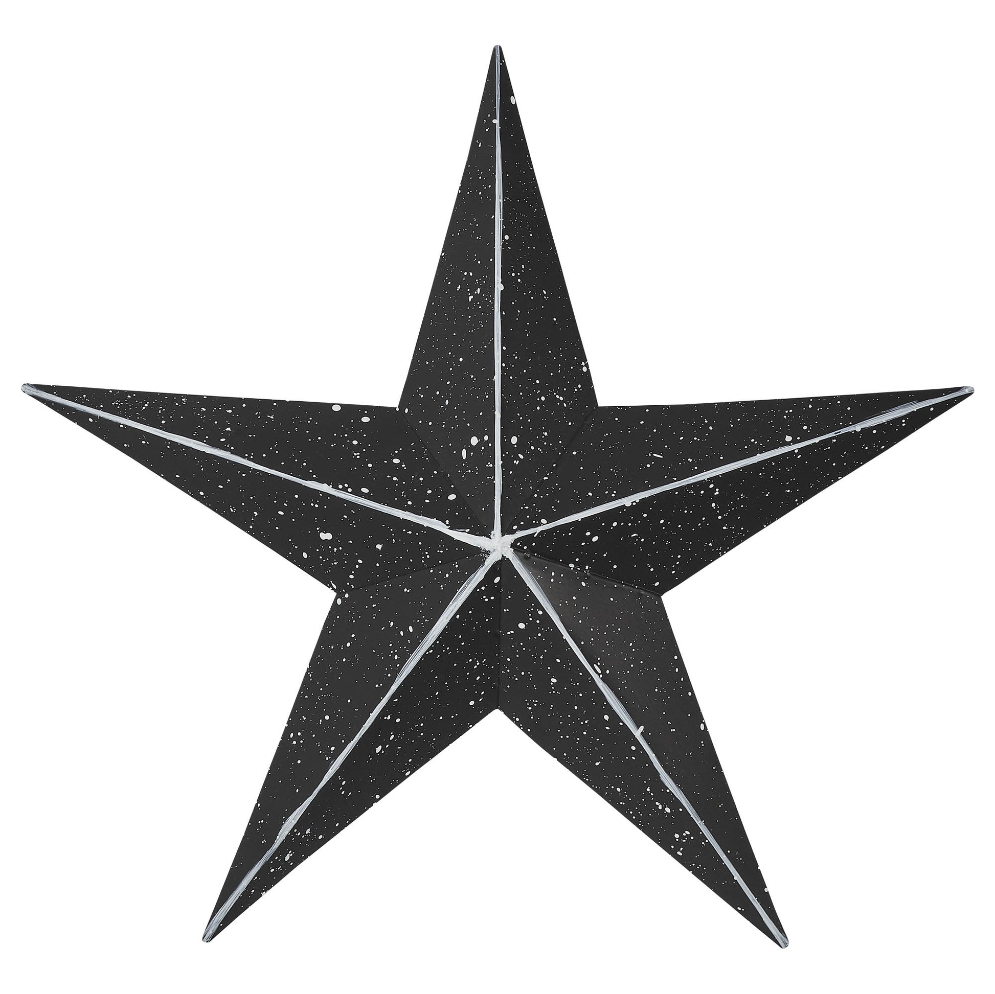 Metal Star Speckled Distressed Black 12x12
