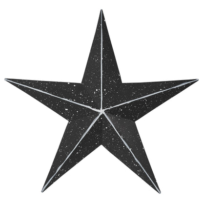 Metal Star Speckled Distressed Black 12x12