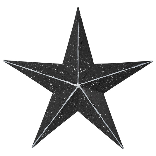 Metal Star Speckled Distressed Black 12x12