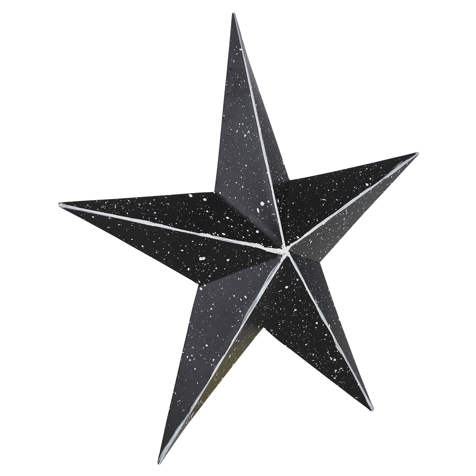 Metal Star Speckled Distressed Black 12x12