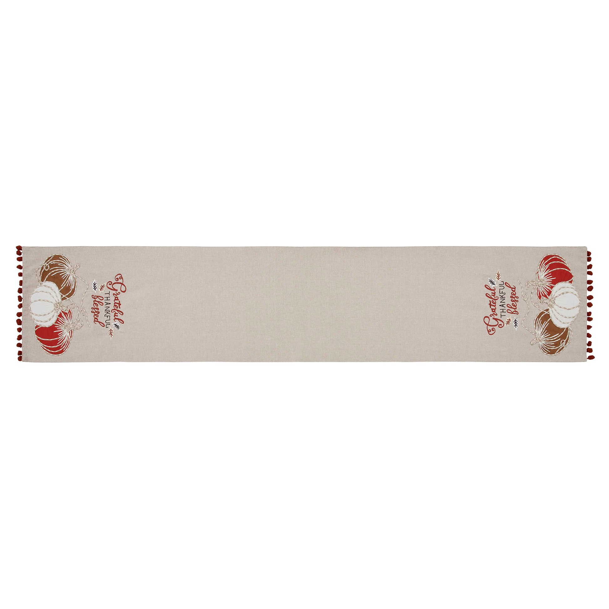 Grateful Thankful Blessed Pumpkins Runner 12x60