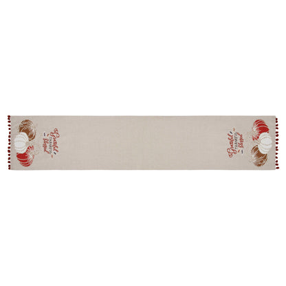 Grateful Thankful Blessed Pumpkins Runner 12x60