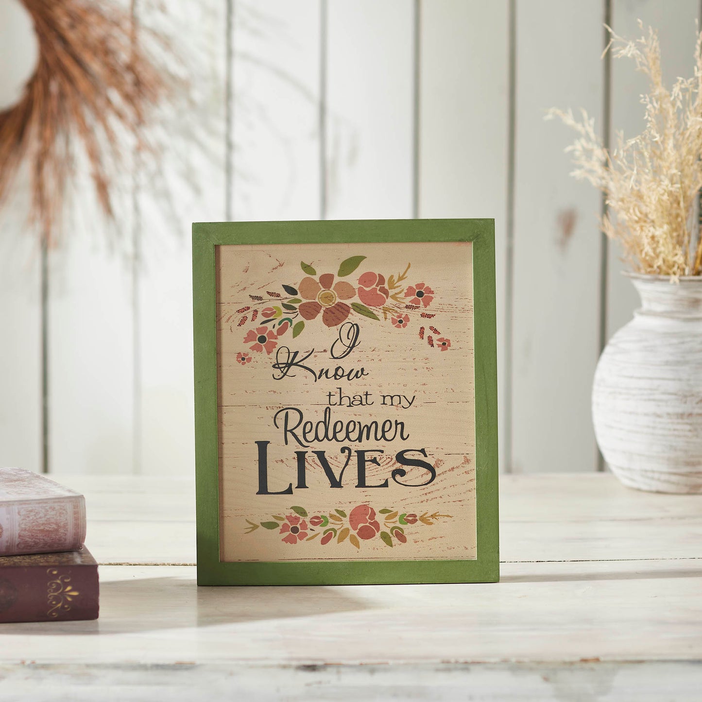 Celebrate Grace My Redeemer Lives MDF Wall Sign 12x10x0.5