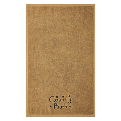 Black Country Bath Stars Tan Hand Towel Set of 2 16x26