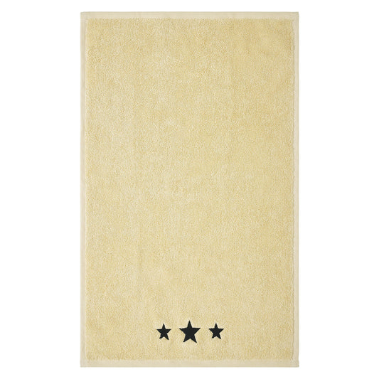 Black Stars Creme Hand Towel Set of 2 16x26