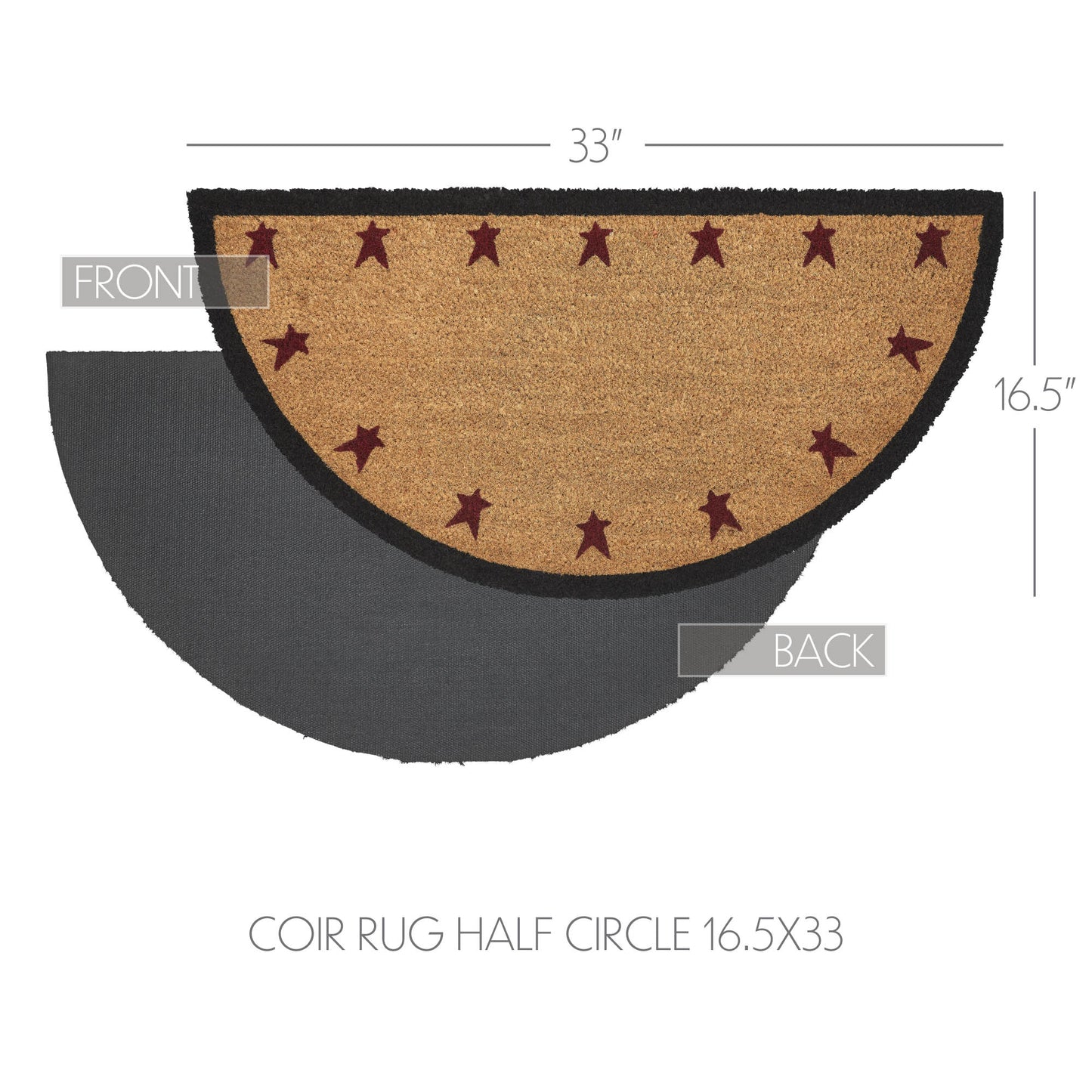 Connell Coir Rug Half Circle 16.5x33
