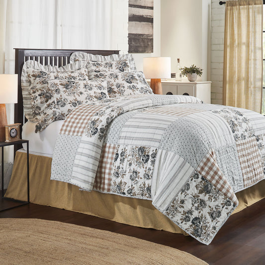 Annie Portabella Floral Patch Quilt Farmhouse Cottage Bedding