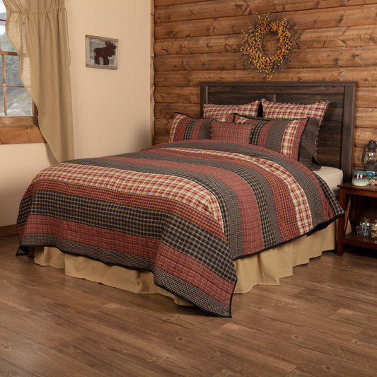 Beckham Quilt Rustic Plaid Patchwork for Farmhouse Bedrooms