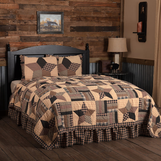 Bingham Star Quilt Set – Primitive Americana Patchwork Bedding