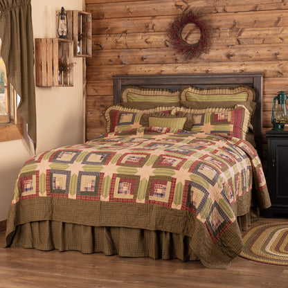 Tea Cabin Quilt Rustic Patchwork Bedding Log Cabin Style